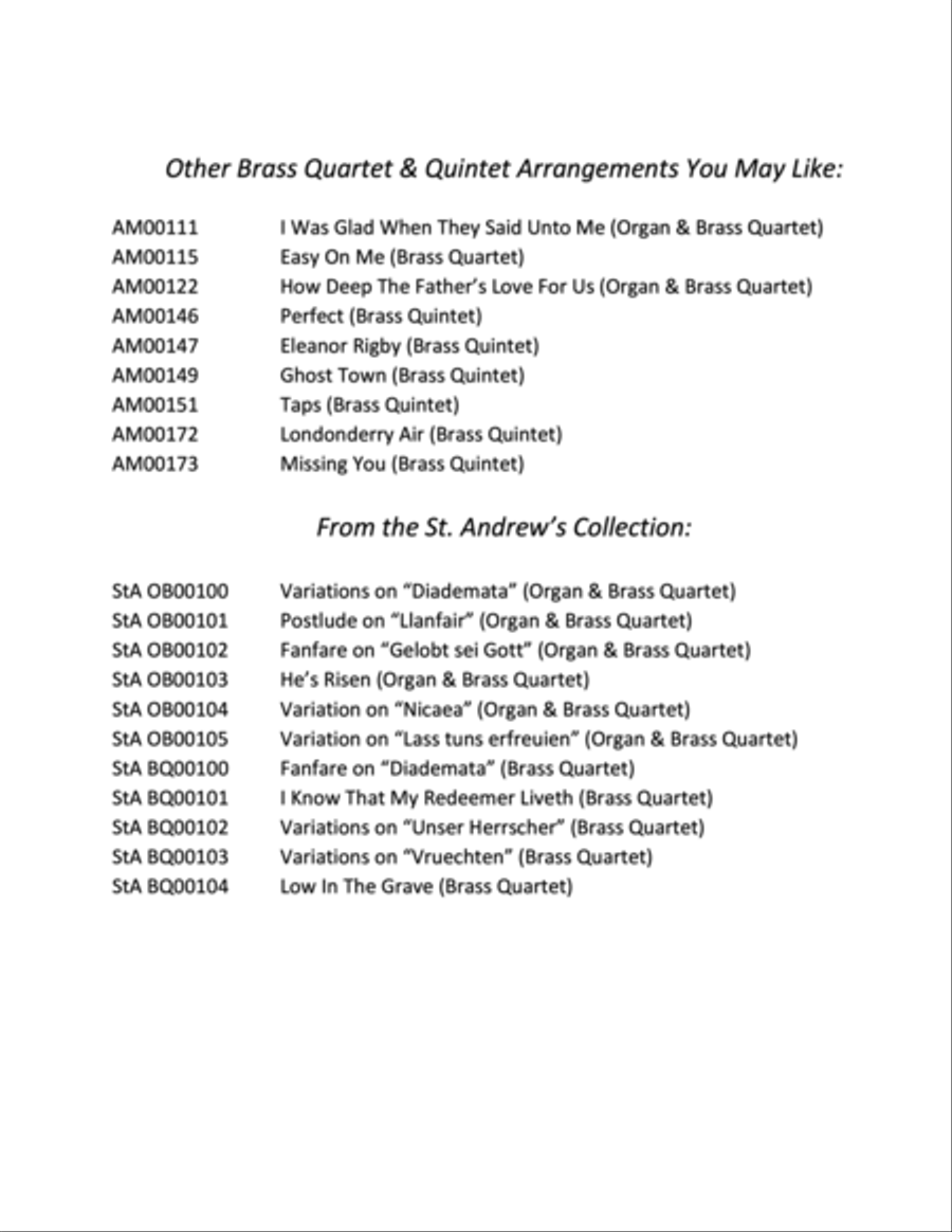 Missing You Brass Ensemble scores gallery preview page 2