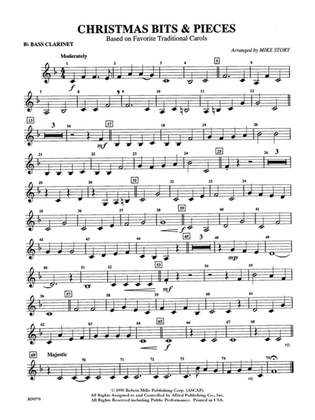Christmas Bits & Pieces (based on Favorite Traditional Carols): B-flat Bass Clarinet