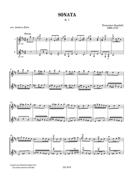 Sonata K. 7, K. 132