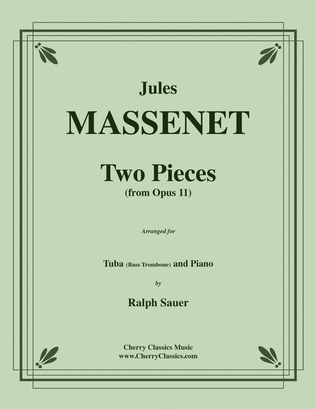 Book cover for Two Pieces from Opus 11 for Tuba or Bass Trombone & Piano