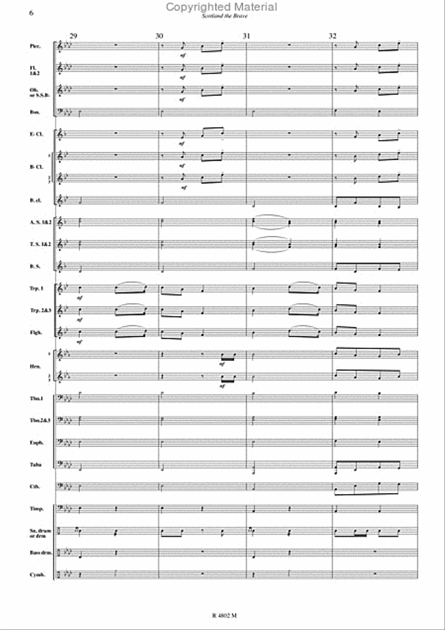 Scotland The Brave Concert Band scores gallery preview page 7