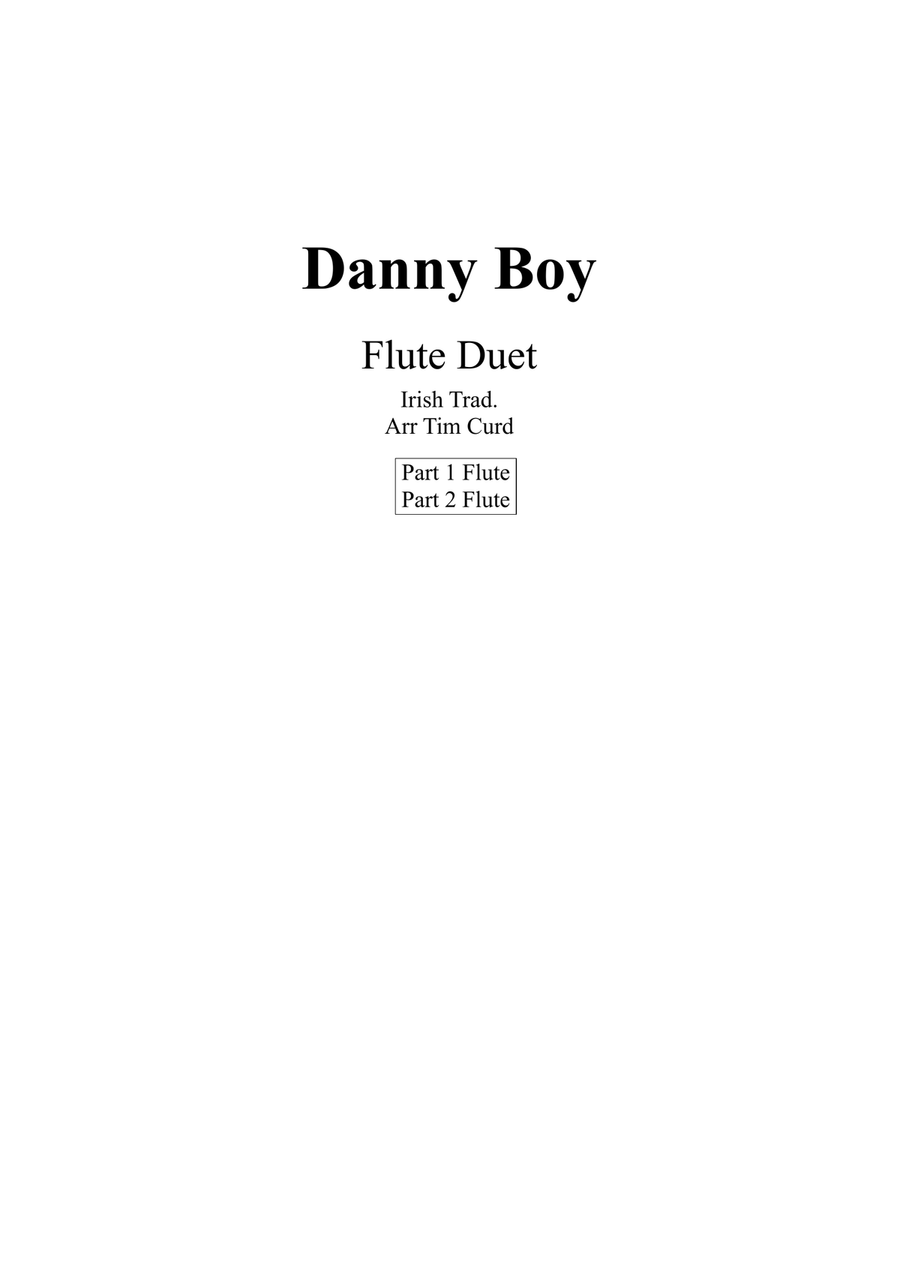 Danny Boy for Flute duet Flute Duet scores gallery preview page 1