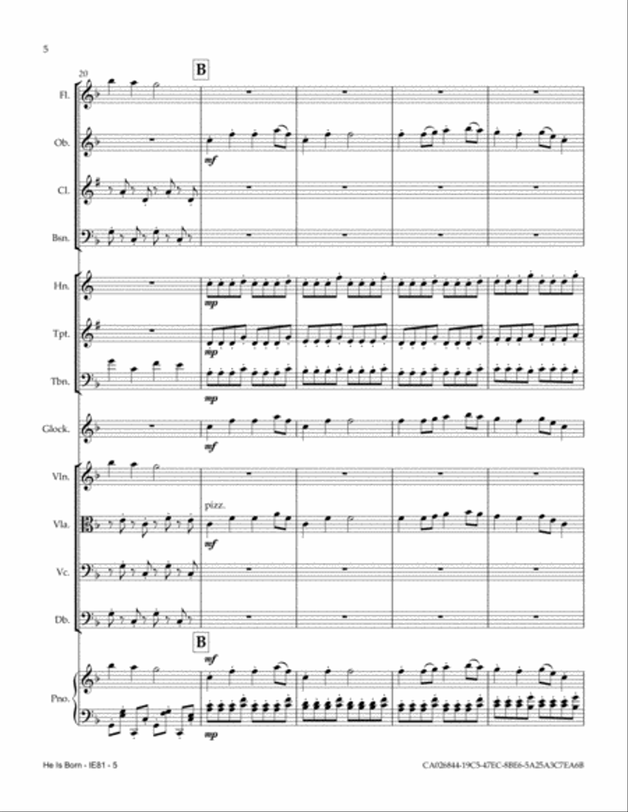 He Is Born (Il Est Ne) Full Orchestra scores gallery preview page 6
