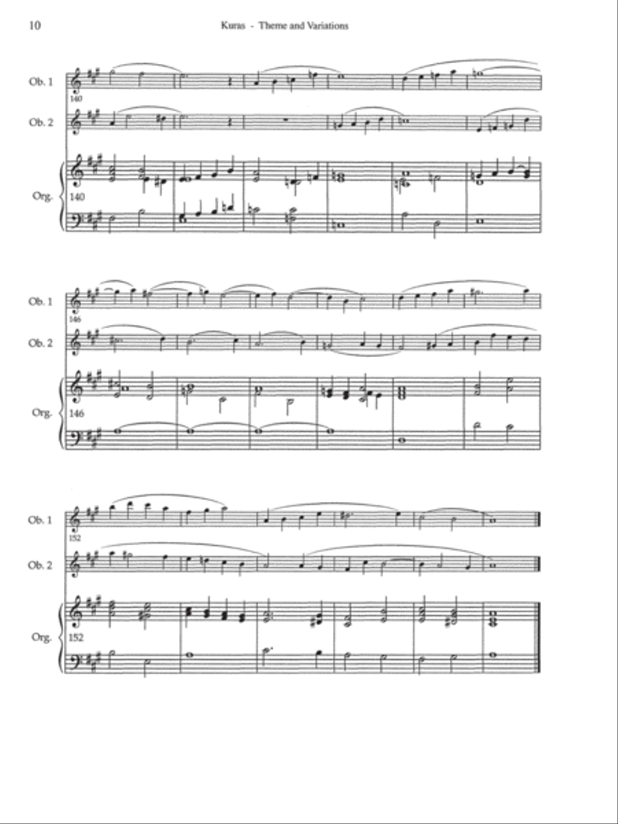 Theme and Variations Theme and Variations Oboe scores gallery preview page 13