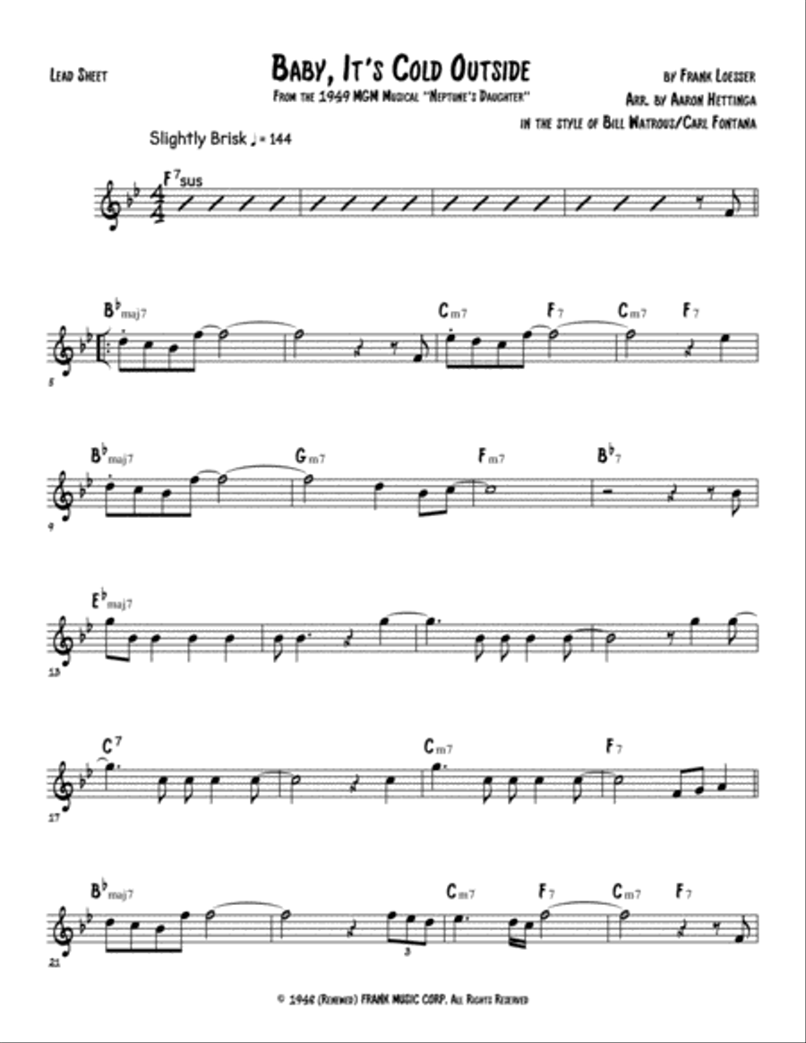 Baby, It's Cold Outside Jazz Ensemble scores gallery preview page 6