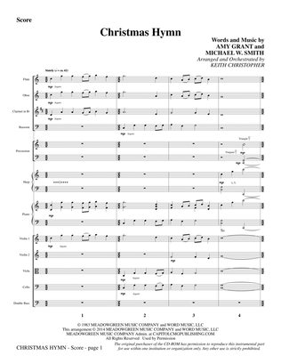Book cover for Christmas Hymn - Full Score