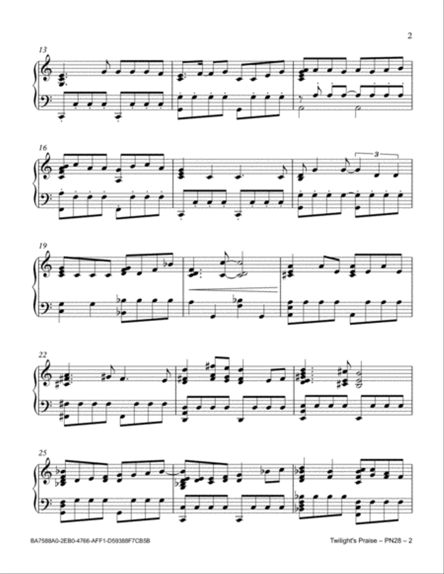 Twilight's Praise Twilight's Praise Piano Solo scores gallery preview page 3
