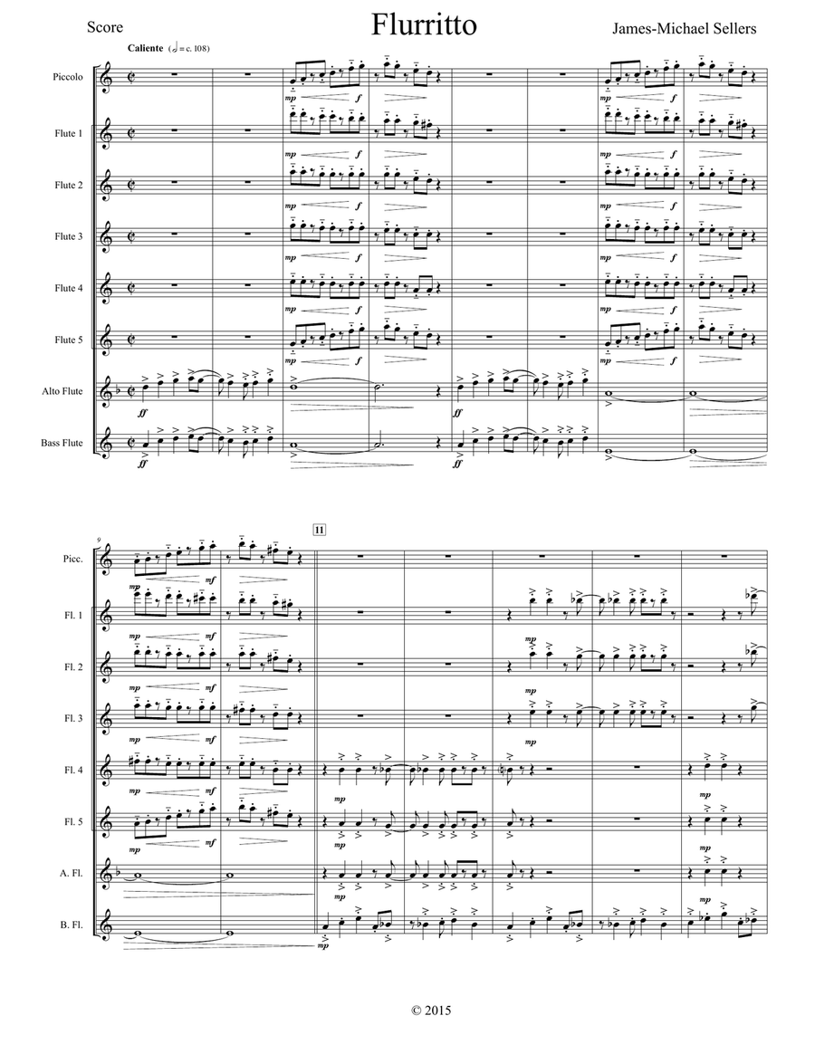 Flurrito (for Flute Choir) image number null