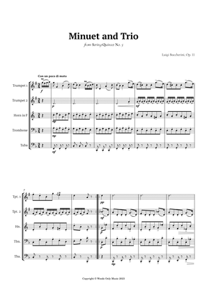 Book cover for Minuet by Boccherini for Brass Quintet