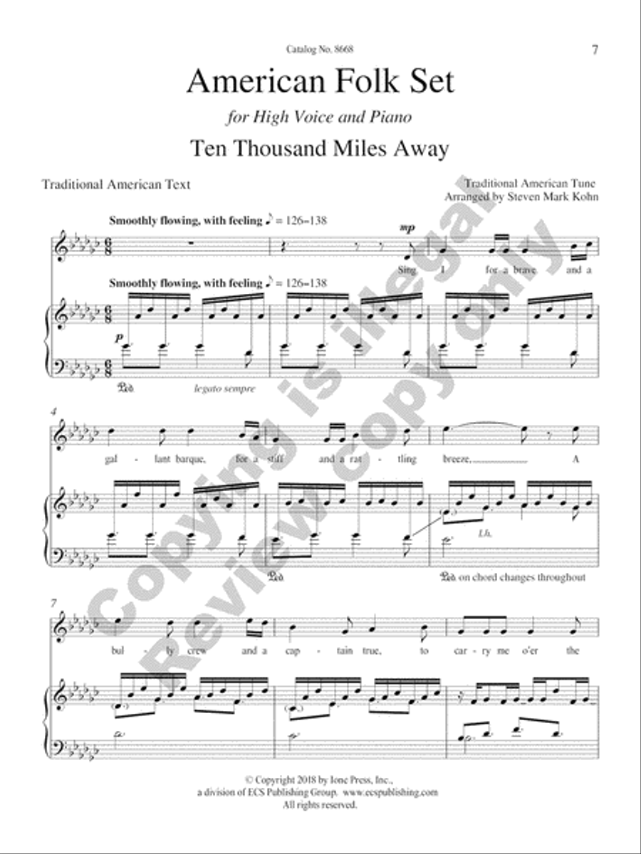American Folk Set American Folk Set High Voice scores gallery preview page 9
