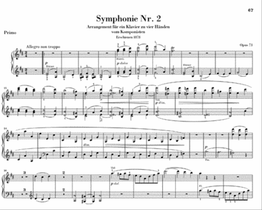Symphonies Nos. 1 and 2 Piano Solo scores gallery preview page 4