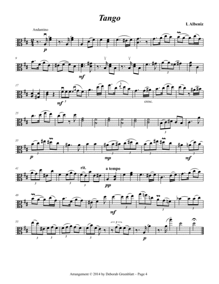 Romantic Trios for Strings - Viola A