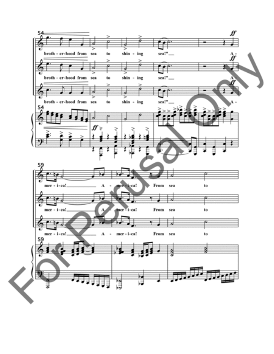 America the Beautiful (Choral Score) SA scores gallery preview page 9