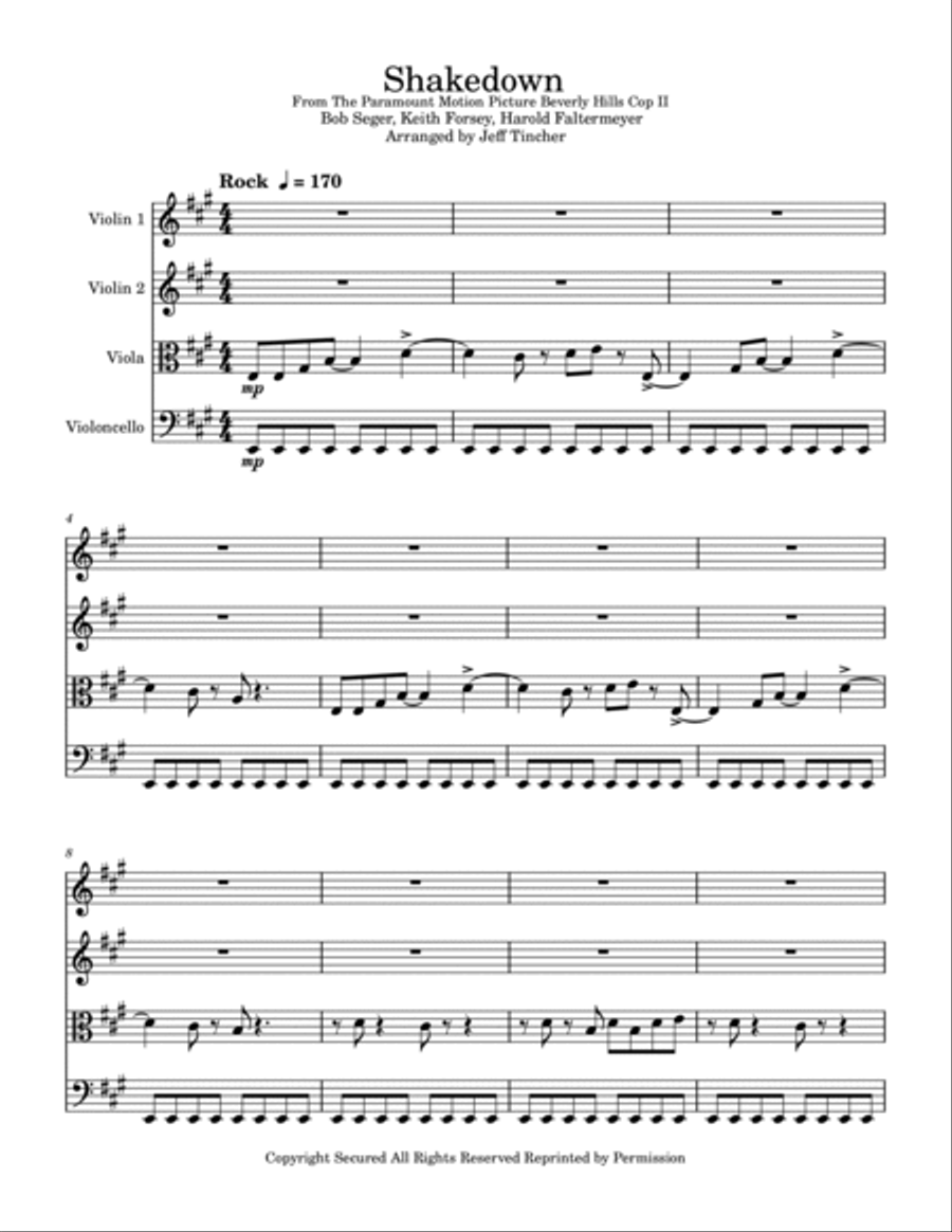 Shakedown String Quartet scores gallery preview page 2