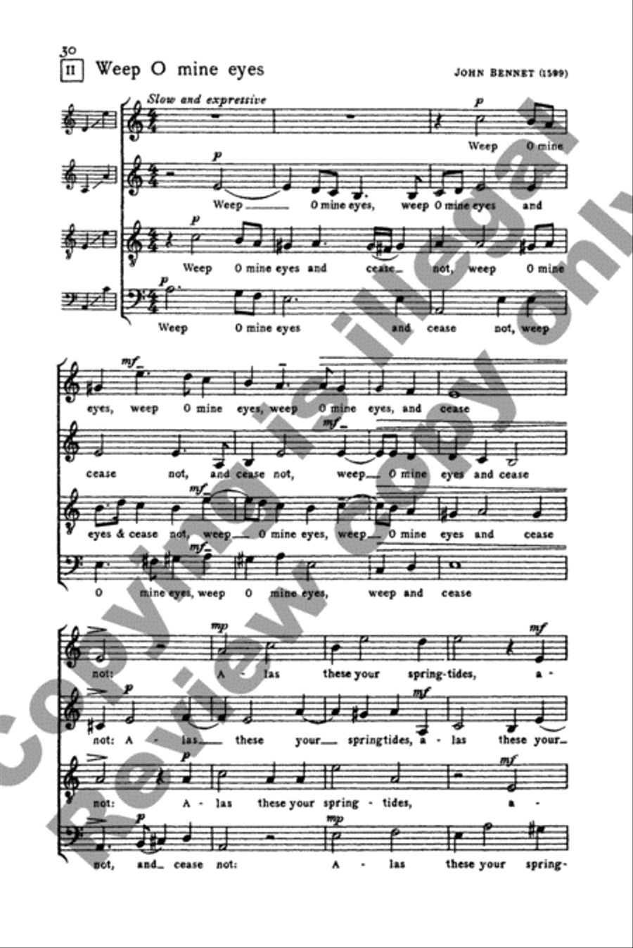 Invitation to Madrigals, Book 2 4-Part scores gallery preview page 36