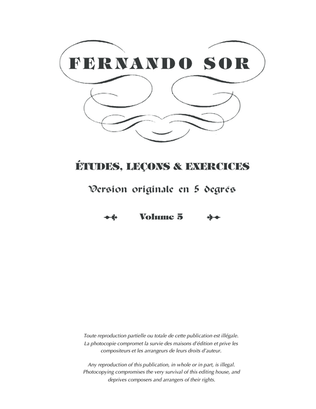 Book cover for Études, leçons et exercices, vol. 5