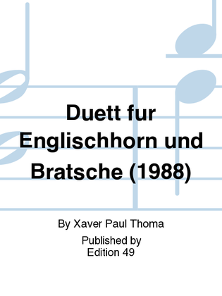 Duett fur Englischhorn und Bratsche (1988)