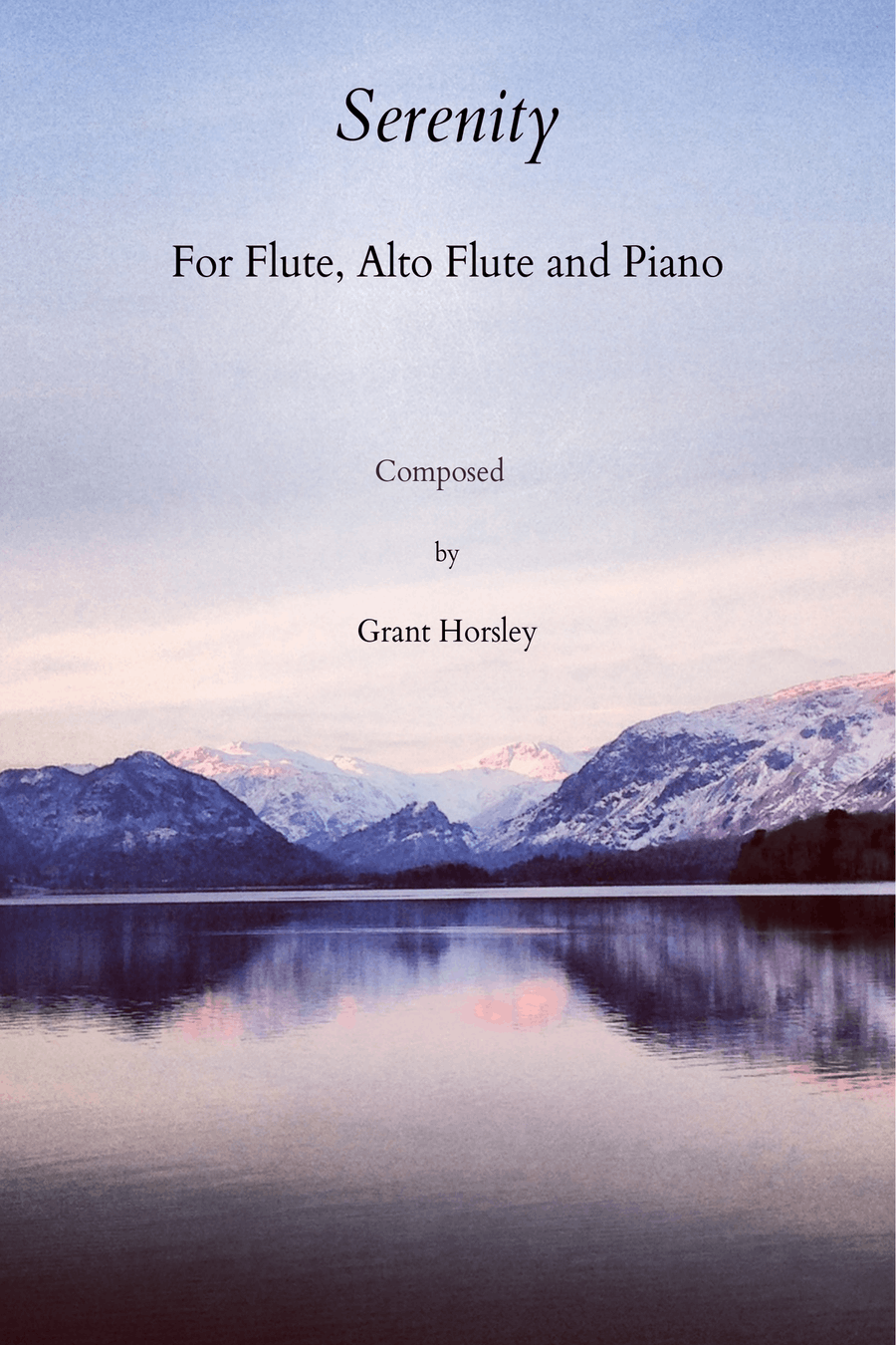 Serenity. Original for Flute, Alto Flute and Piano. Flute Duet scores gallery preview page 1