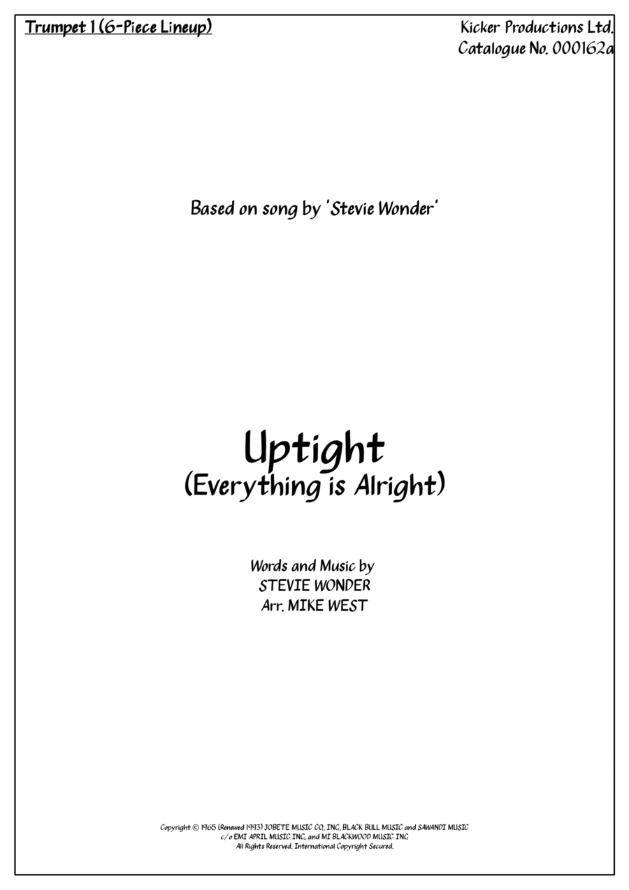Uptight (everything's Alright) Small Ensemble scores gallery preview page 1