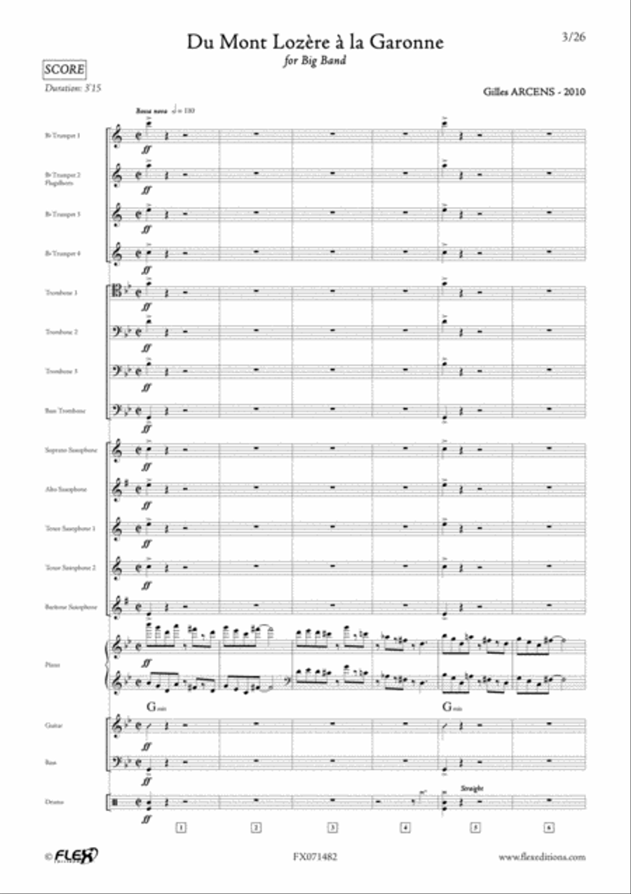 Du Mont Lozere a la Garonne Big Band scores gallery preview page 3