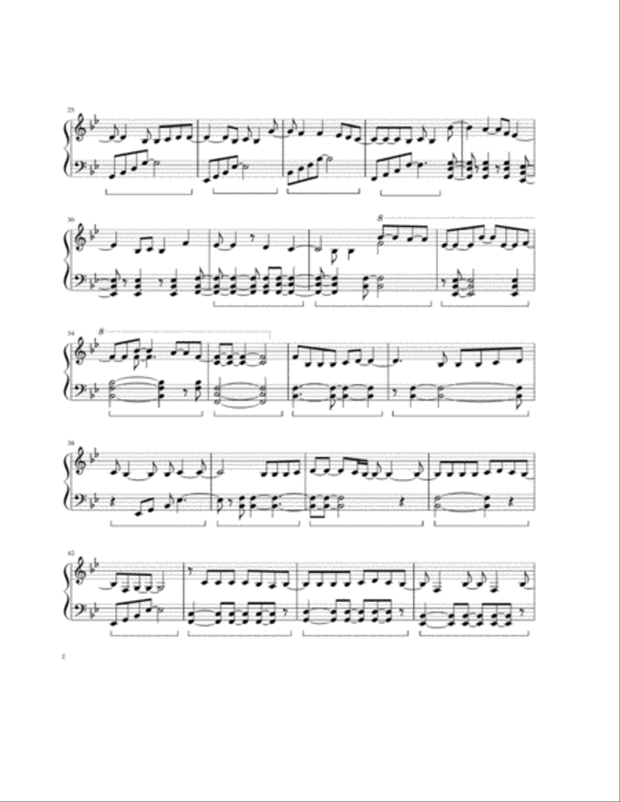 Rewrite The Stars Piano Solo scores gallery preview page 3