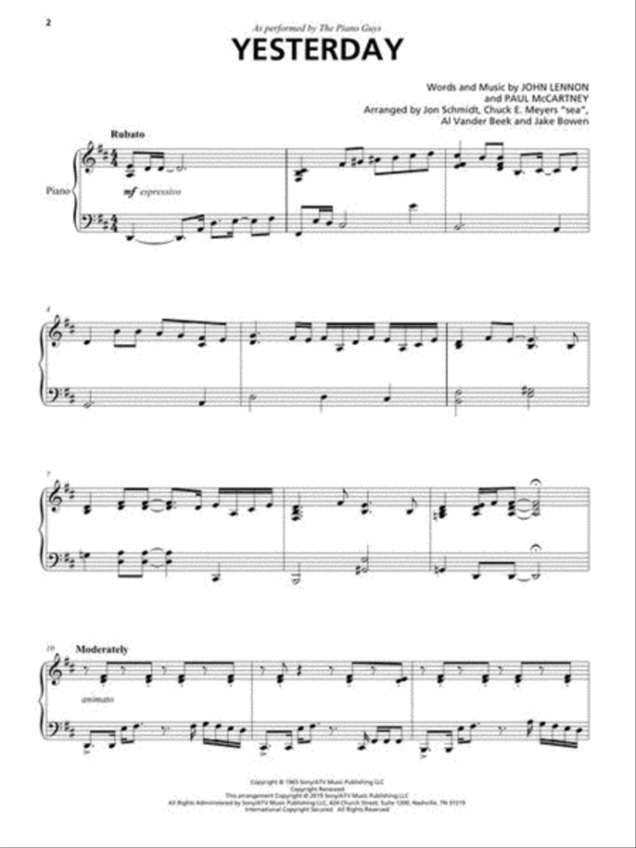 Yesterday Cello scores gallery preview page 3