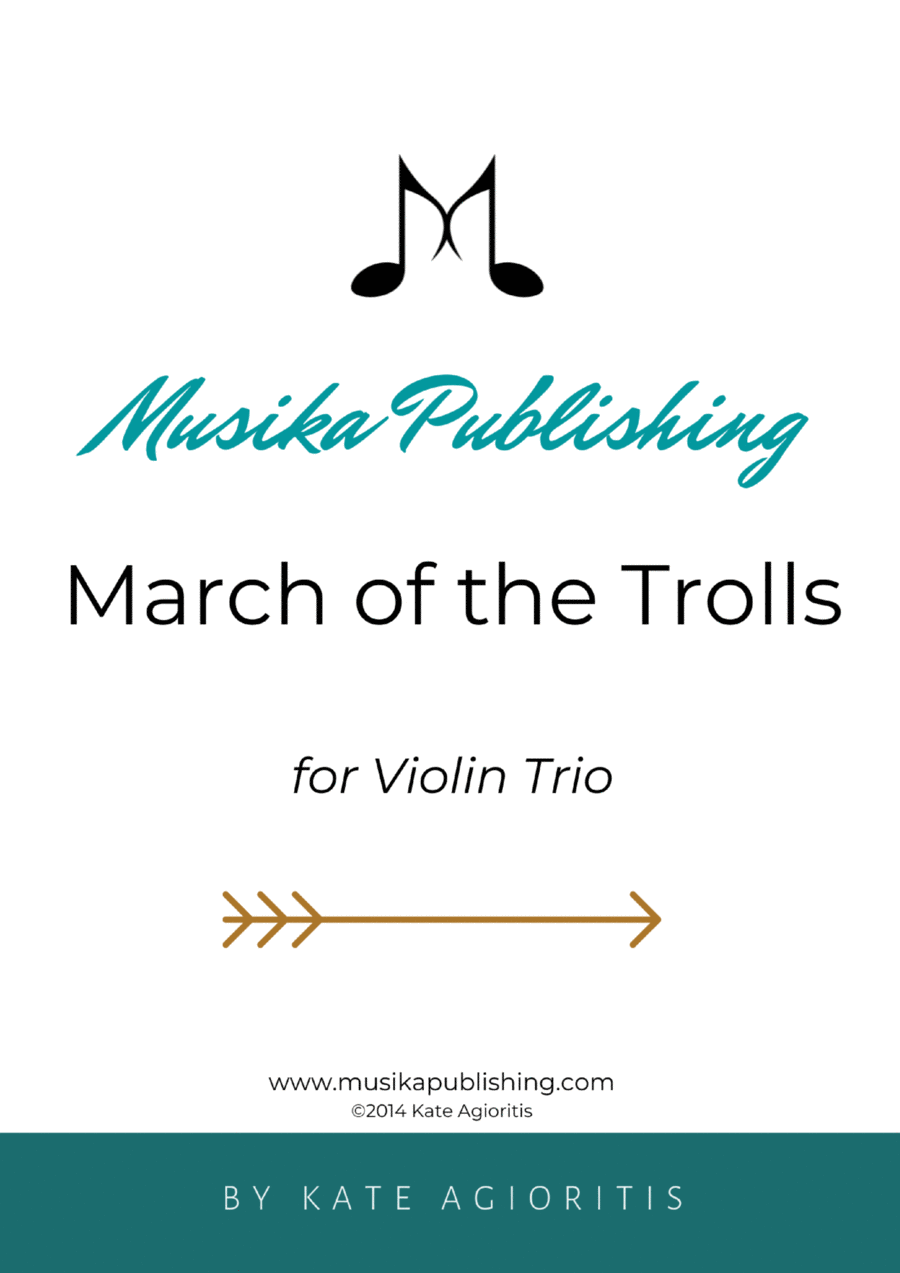 March of the Trolls - Violin Trio String Trio scores gallery preview page 1
