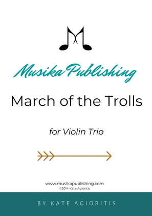 Book cover for March of the Trolls - Violin Trio