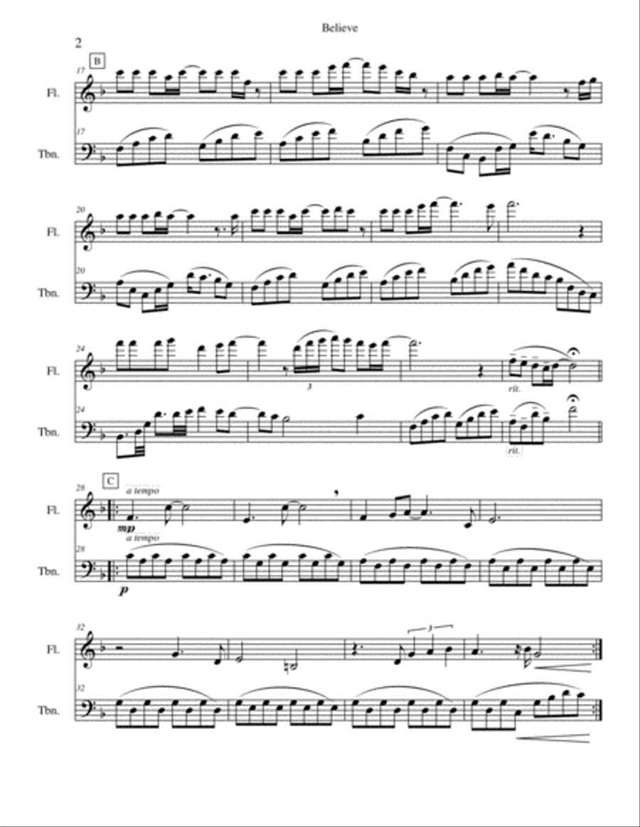 Believe Believe Small Ensemble scores gallery preview page 2