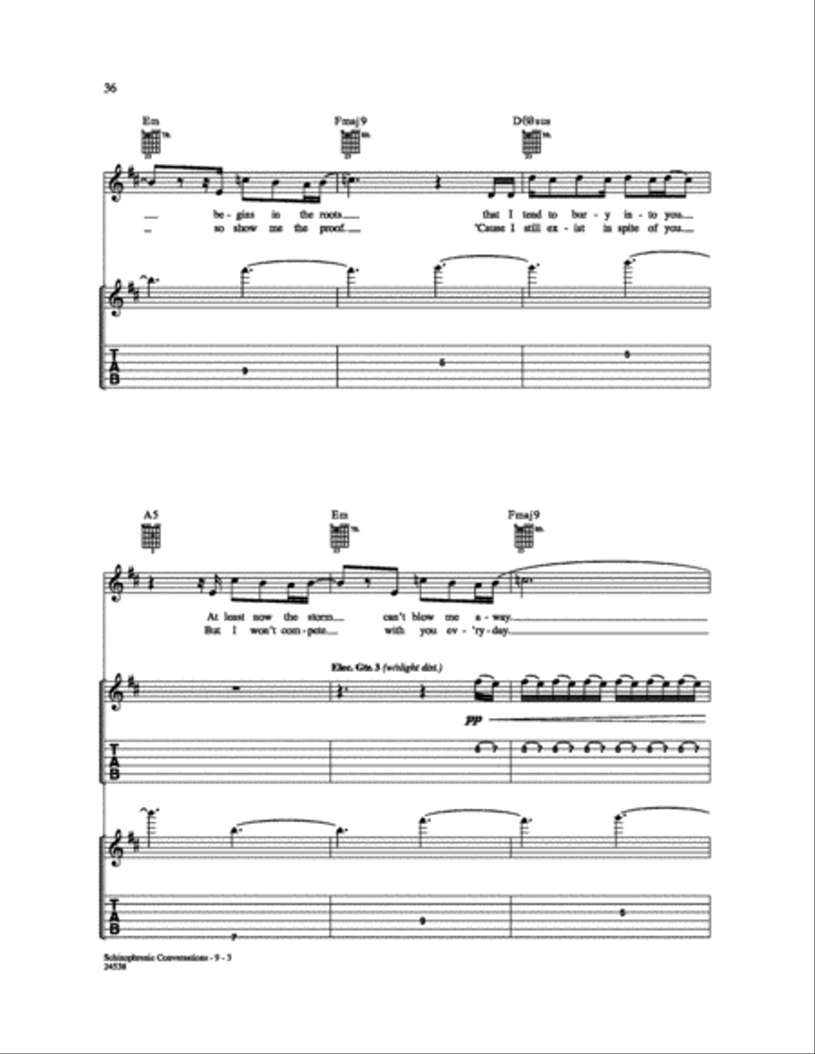 Schizophrenic Conversations Electric Guitar scores gallery preview page 3
