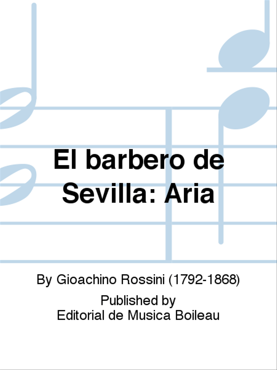 El barbero de Sevilla: Aria Voice Solo scores gallery preview page 1