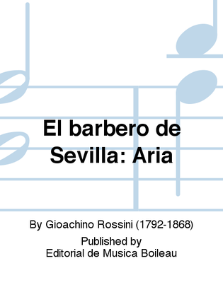 Book cover for El barbero de Sevilla: Aria