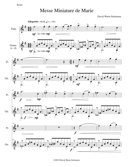 Messe Miniature for flute and guitar image number null