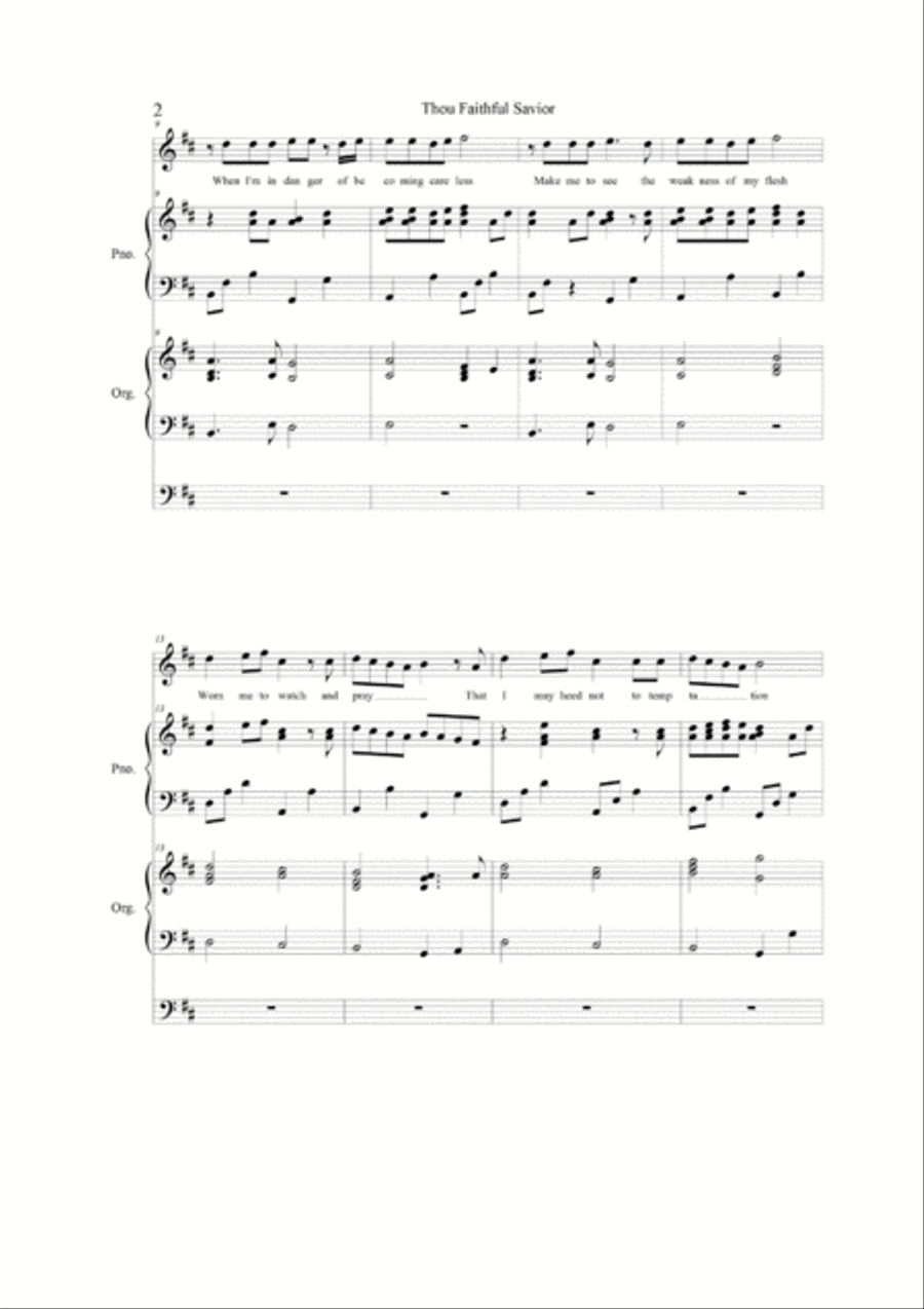 Thou Faithful Savior Small Ensemble scores gallery preview page 2