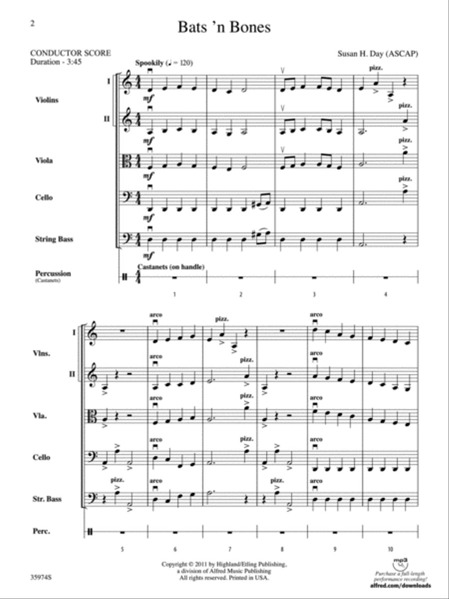 Bats 'n Bones String Orchestra scores gallery preview page 2