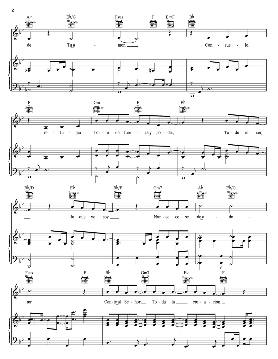 Canta Al Senor (Shout To The Lord) Guitar scores gallery preview page 2