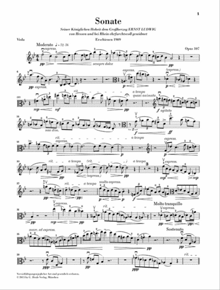 Max Reger – Clarinet Sonata, Op. 107 Piano Accompaniment scores gallery preview page 4