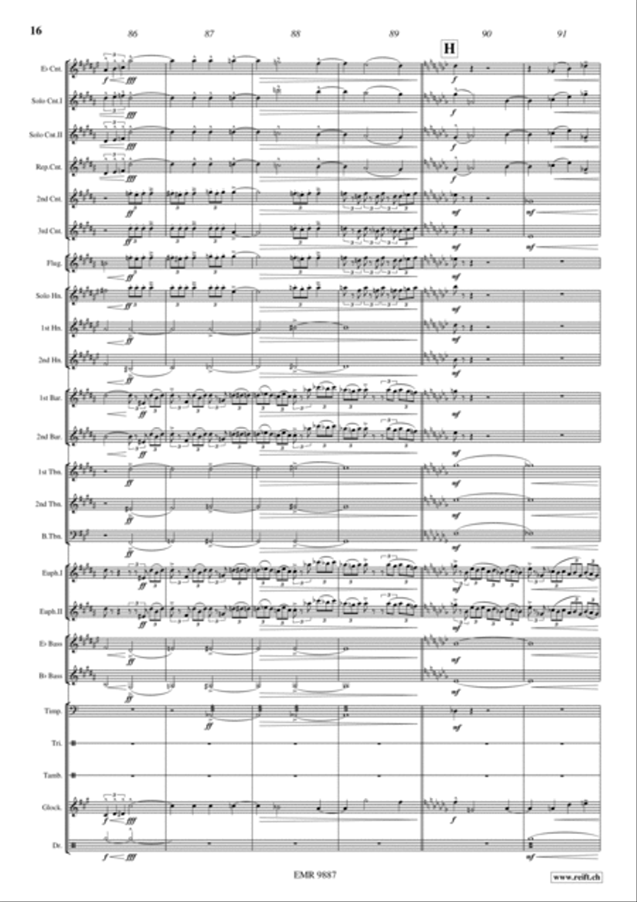 Finale from Symphony No. 1 Brass Band scores gallery preview page 16