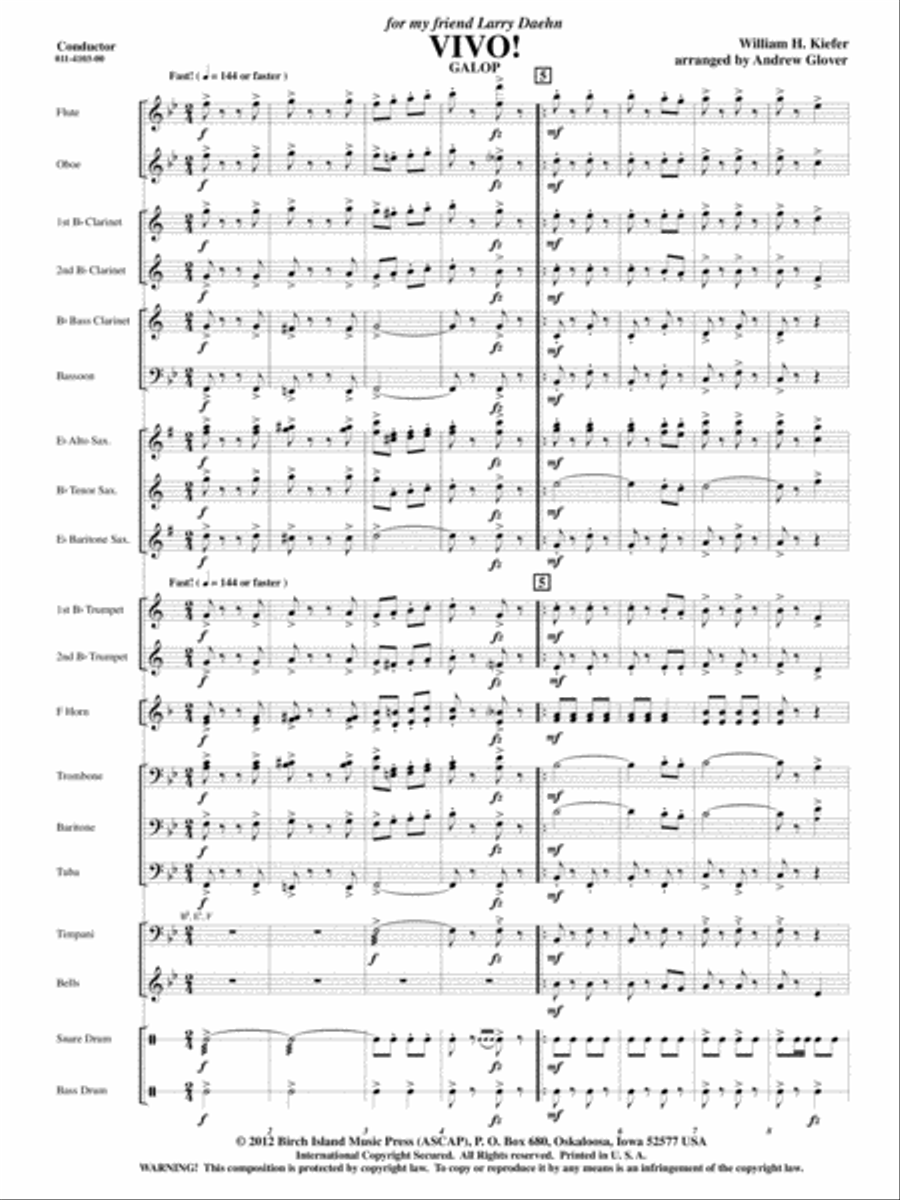 Vivo! Vivo! Concert Band scores gallery preview page 2