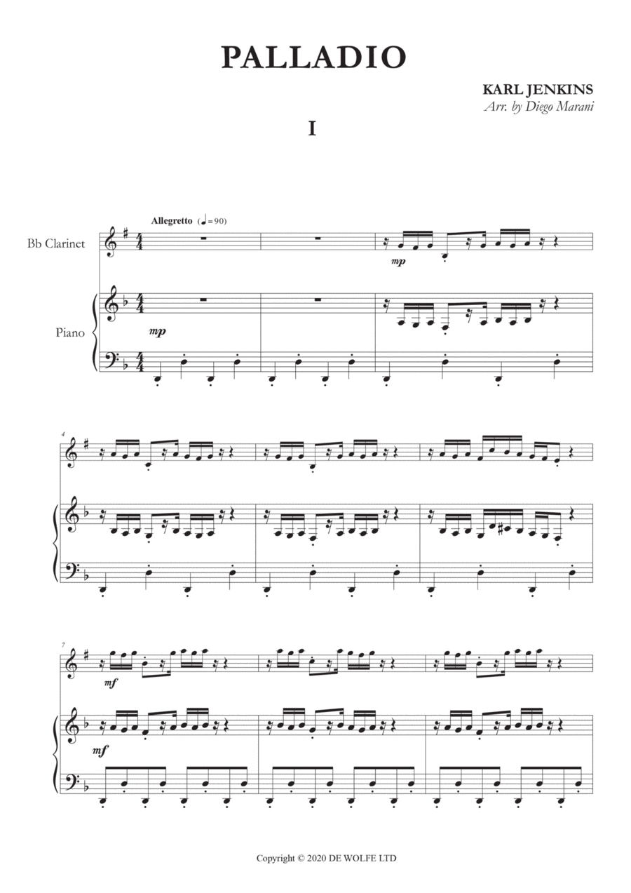 Annette Clarinet Solo scores gallery preview page 1