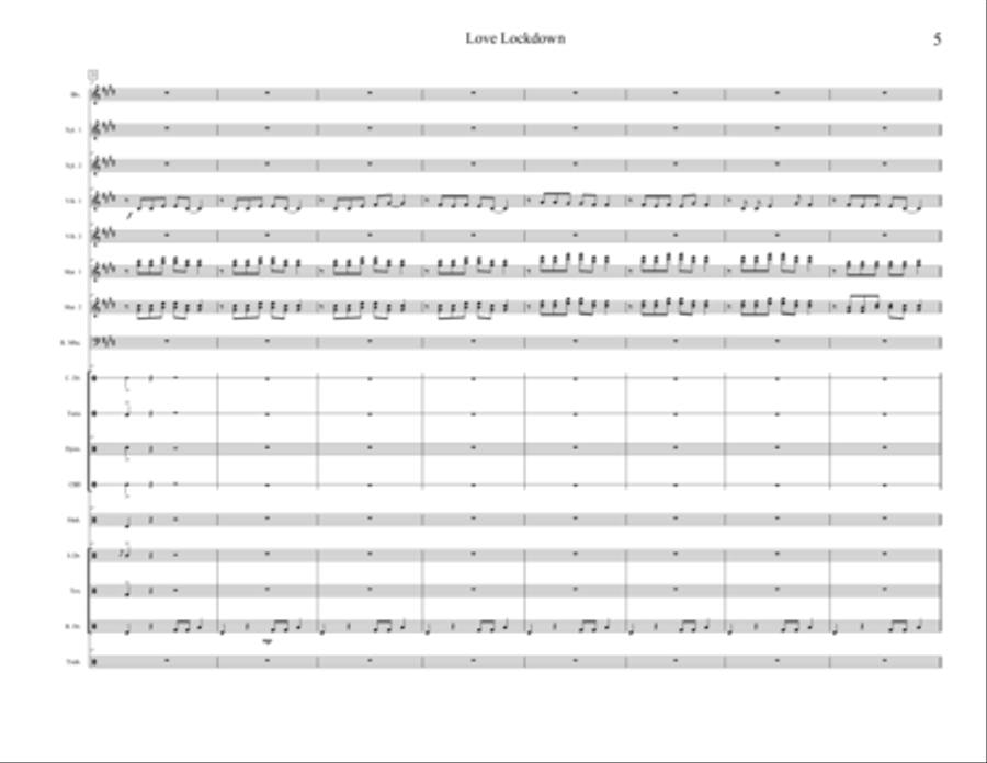 Love Lockdown Percussion scores gallery preview page 5