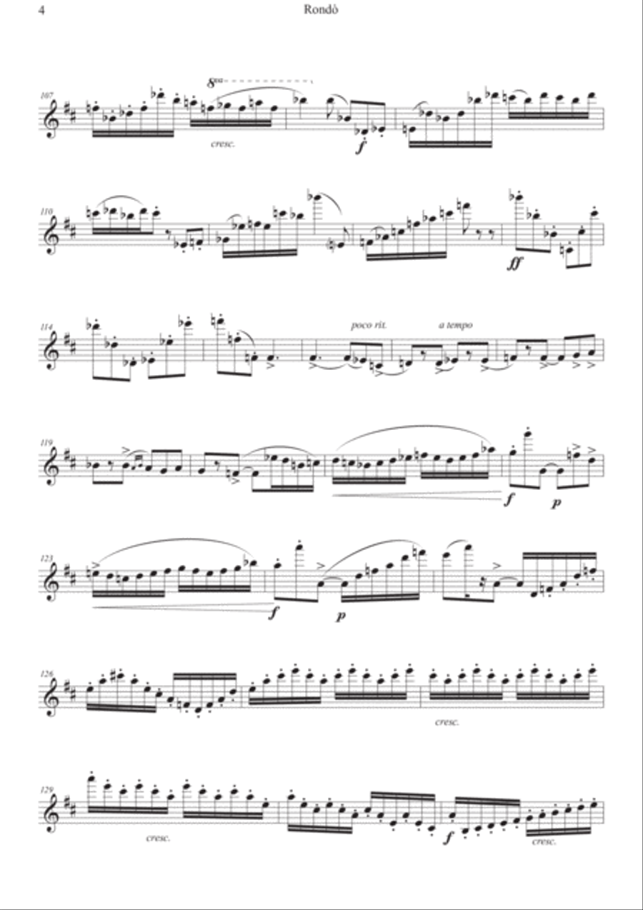 Rondò, Edouard Lalo Symphonie Espagnole Flute Solo scores gallery preview page 4