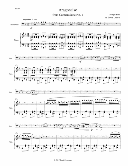 Aragonaise for Trombone & Piano image number null