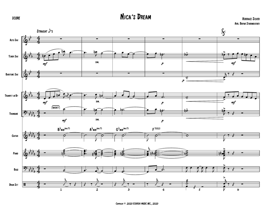 Nica's Dream Jazz Ensemble scores gallery preview page 1
