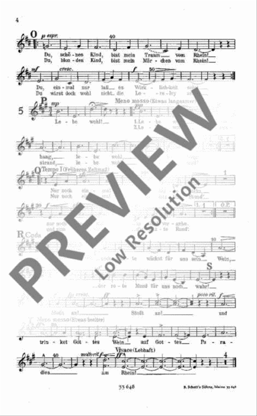 Am schönen Rhein gedenk ich dein Mixed Choir scores gallery preview page 5