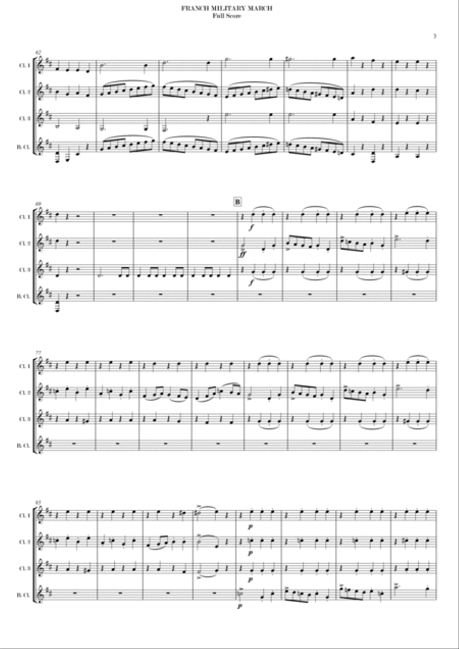 FRANCH MILITARY MARCH (Suite Algerian) - C. SAINT-SAENS Woodwind Quartet scores gallery preview page 5