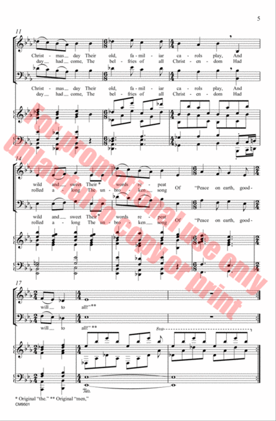 Christmas Bells 4-Part scores gallery preview page 6