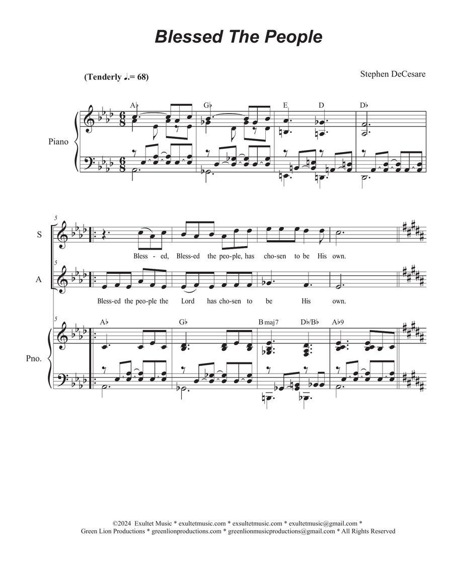 Blessed The People (2-part choir - (SA)