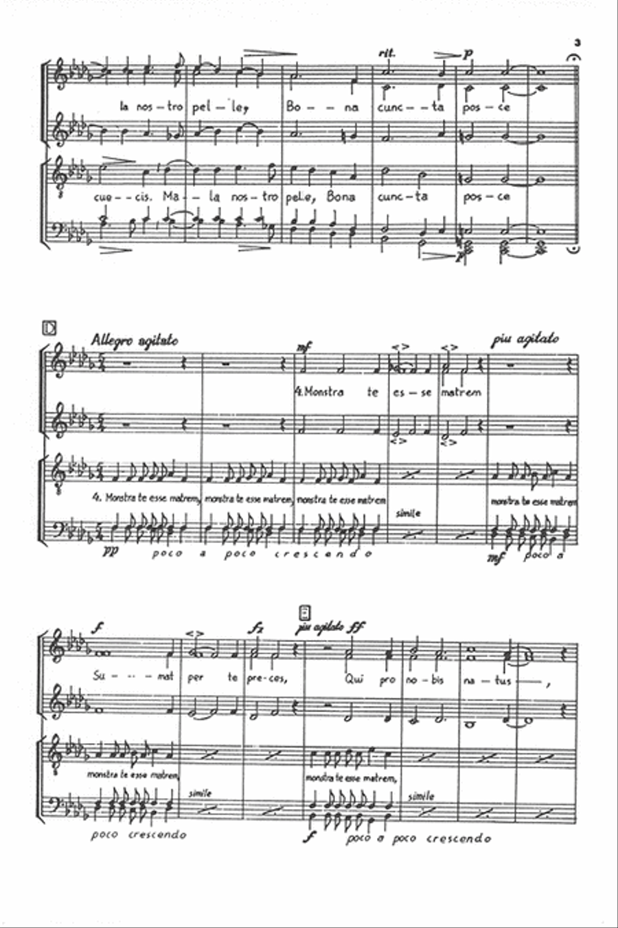 Ave Maris Stella - SATB Double Choir 4-Part scores gallery preview page 3