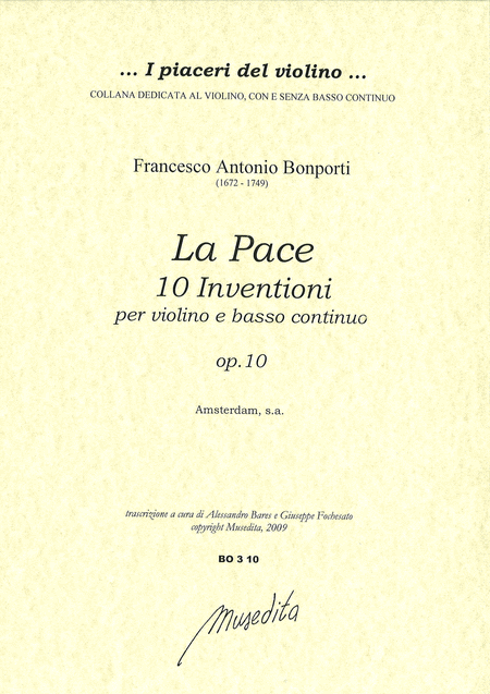 La Pace. Inventione a violino: solo with basso continuo op. 10